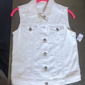 Gap white Jean vest